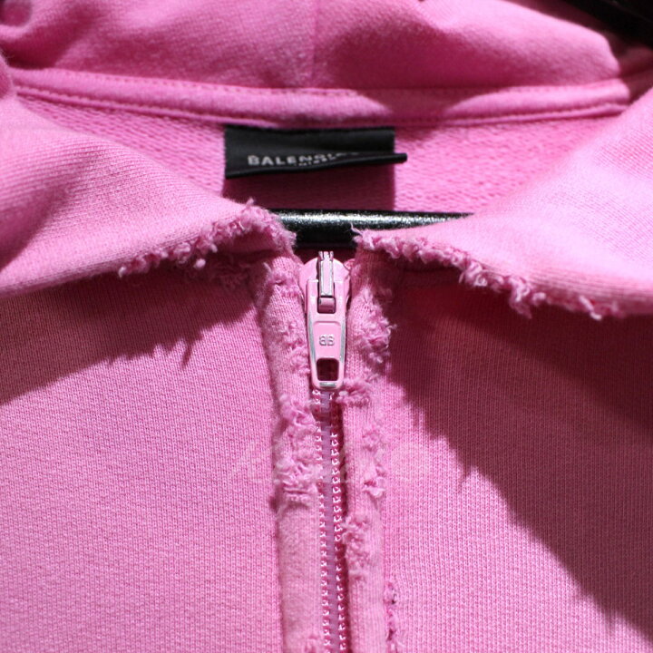 BALENCIAGA ピンク パーカー 22aw polo zip hoodie