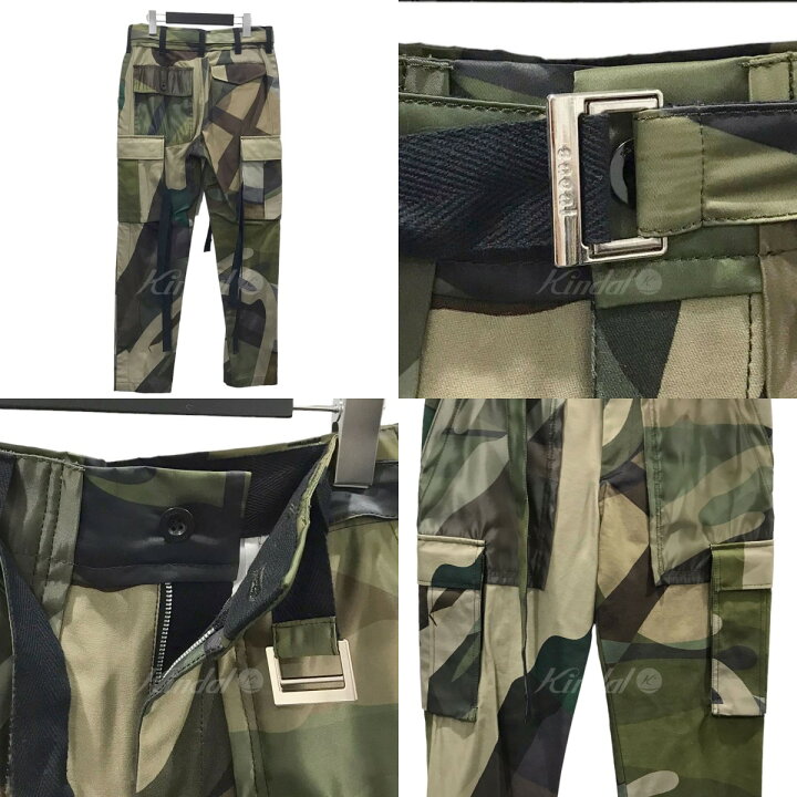 楽天市場】【中古】sacai× KAWS 21AW カモフラ柄ナイロンツイルカーゴ 