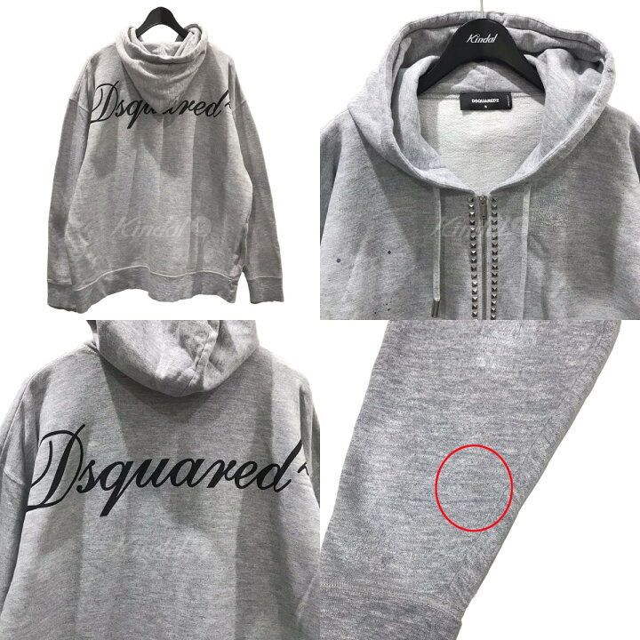 楽天市場】【中古】DSQUARED2スタッズ付きペイントダメージ加工ジップ 