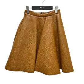 【中古】MSGMボンディングスカート ブラウン サイズ：38【価格見直し】