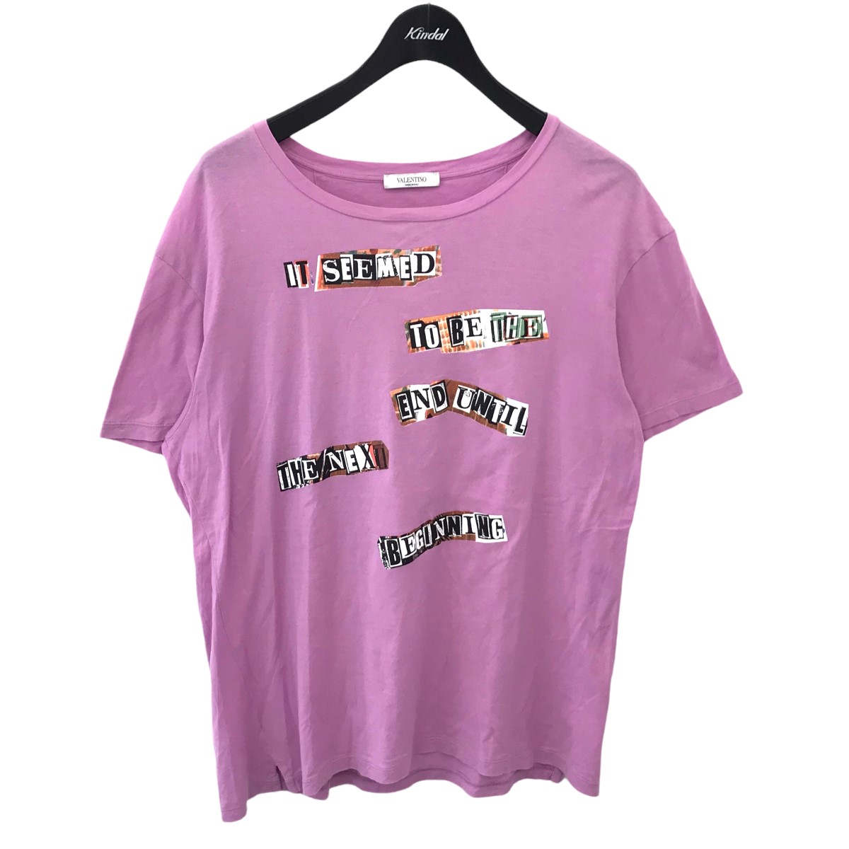 【中古】VALENTINOジェイミーリードプリントTシャツ ピンク サイズ：XL【価格見直し】 | ブランド古着のカインドオル