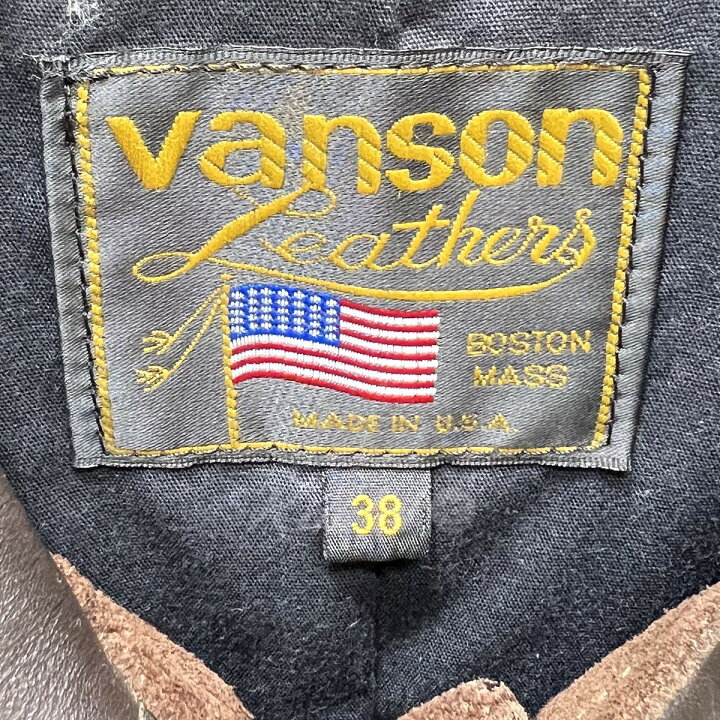 楽天市場】【中古】VANSON 3rd Type襟切替スウェードトラッカー 
