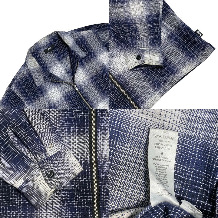 楽天市場】【中古】Stussy JACK SHADOW PLAID ZIP SHIRT ジップシャツ 