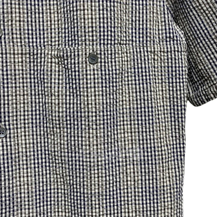楽天市場】【中古】LEMAIRE シアサッカーワイドカラー半袖チェック 