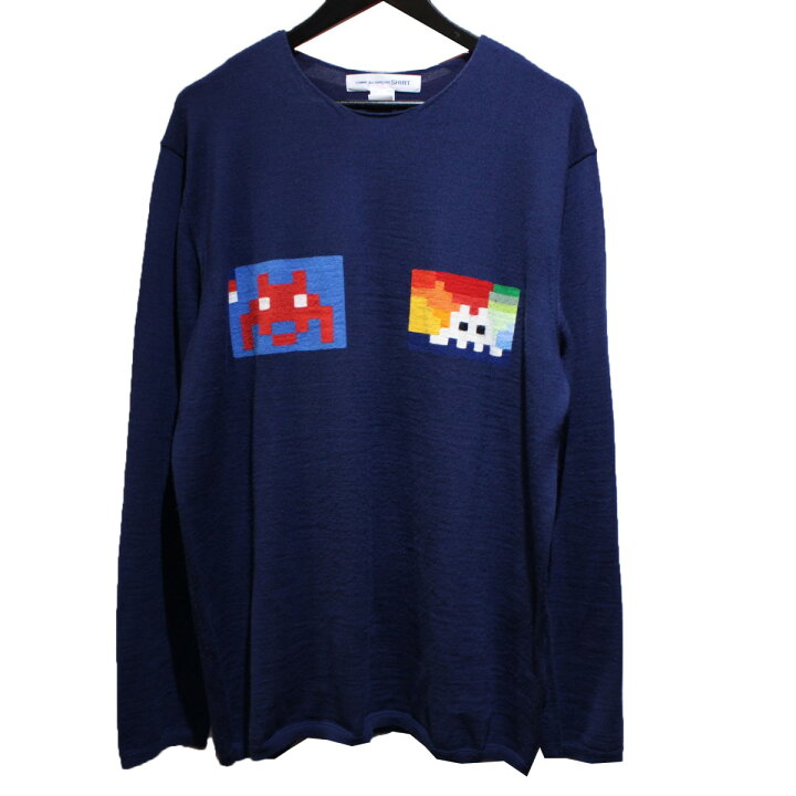 楽天市場】【中古】COMME des GARCONS SHIRT22AW SWEATER KNIT Invader 