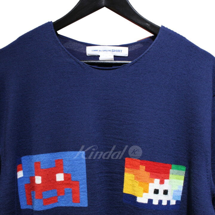 楽天市場】【中古】COMME des GARCONS SHIRT22AW SWEATER KNIT Invader 