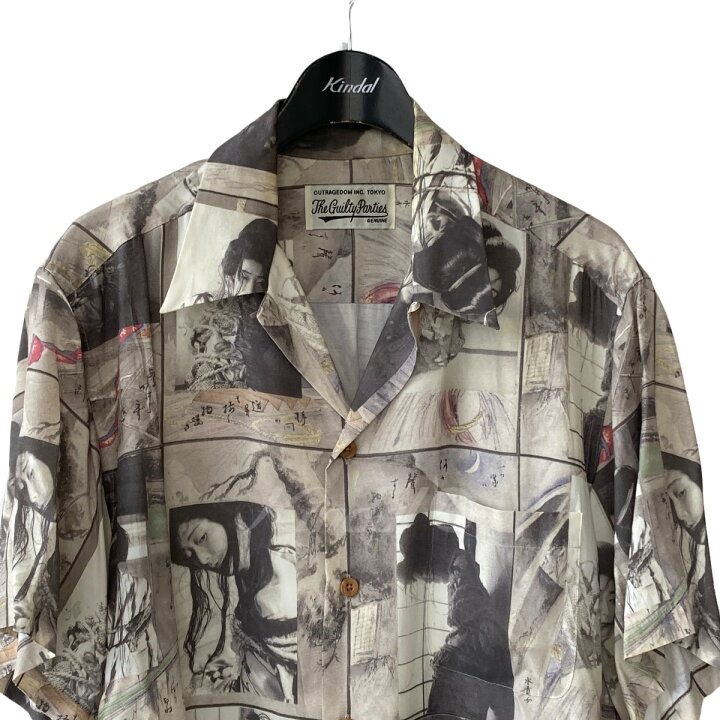 楽天市場】【中古】WACKO MARIA 19SS 晴雨緊縛図アロハシャツ グレー 