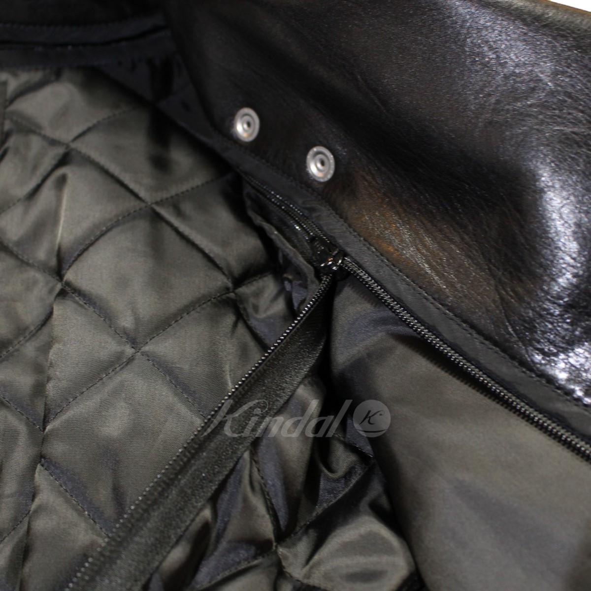 【中古】sacai × Schott 22AW Leather Blouson レザーブルゾン ライダースジャケット ブラック サイズ：- 【 180423】（サカイ ショット） ブランド古着のカインドオル