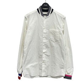 【中古】SOPHNET．LINE RIBBED STADIUM SHIRT ホワイト サイズ：M【価格見直し】