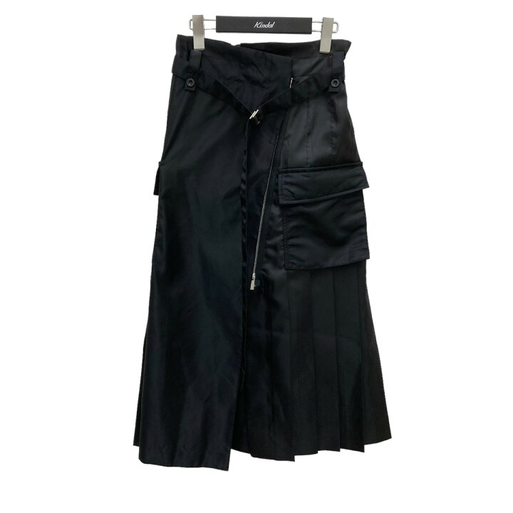 楽天市場】【中古】sacai Nylon Twill Skirt ブラック サイズ：0  