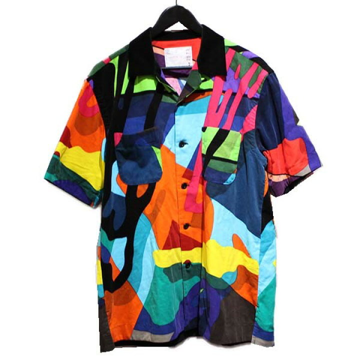 楽天市場】【中古】sacai × KAWS 21AW Button Shirt ボタンシャツ 