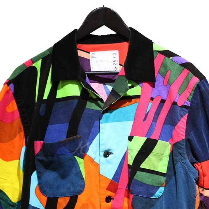 楽天市場】【中古】sacai × KAWS 21AW Button Shirt ボタンシャツ 