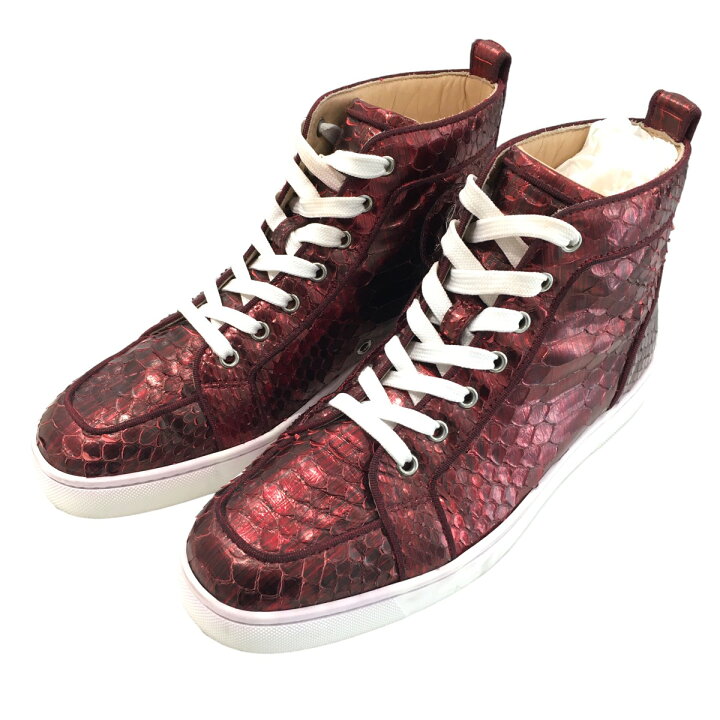 楽天市場】【中古】CHRISTIAN LOUBOUTINパイソンハイカットスニーカー 