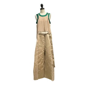 【中古】sacaiSilk Satin Mix Dress ワンピース ベージュ サイズ：1【価格見直し】