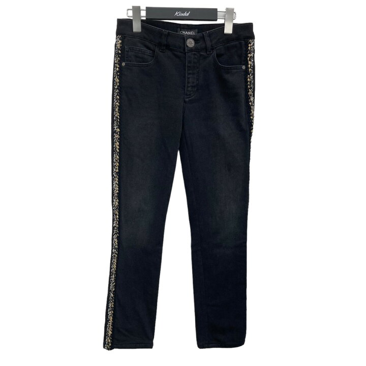 楽天市場】【中古】CHANEL ブラックデニムパンツ P59530V45241 