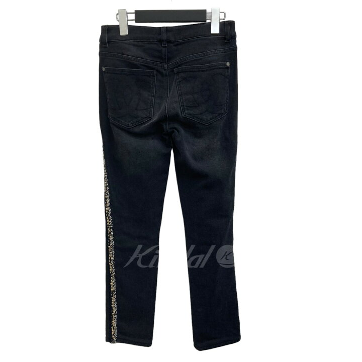 楽天市場】【中古】CHANEL ブラックデニムパンツ P59530V45241 