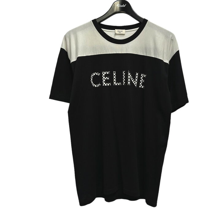 楽天市場】【中古】CELINE スタッズロゴ Tシャツ ブラック×ホワイト 
