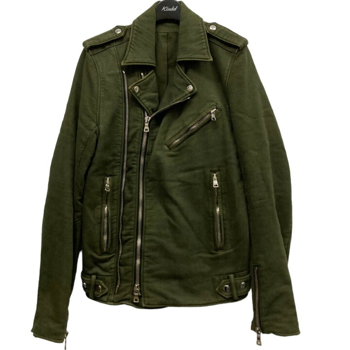 楽天市場】【中古】BALMAINコットンバイカーライダースジャケット 