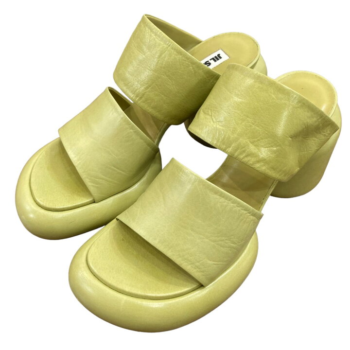 楽天市場】【中古】JIL SANDER22SS ブロックヒールレザーサンダル 