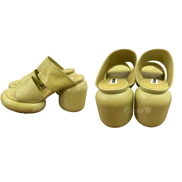 楽天市場】【中古】JIL SANDER22SS ブロックヒールレザーサンダル 