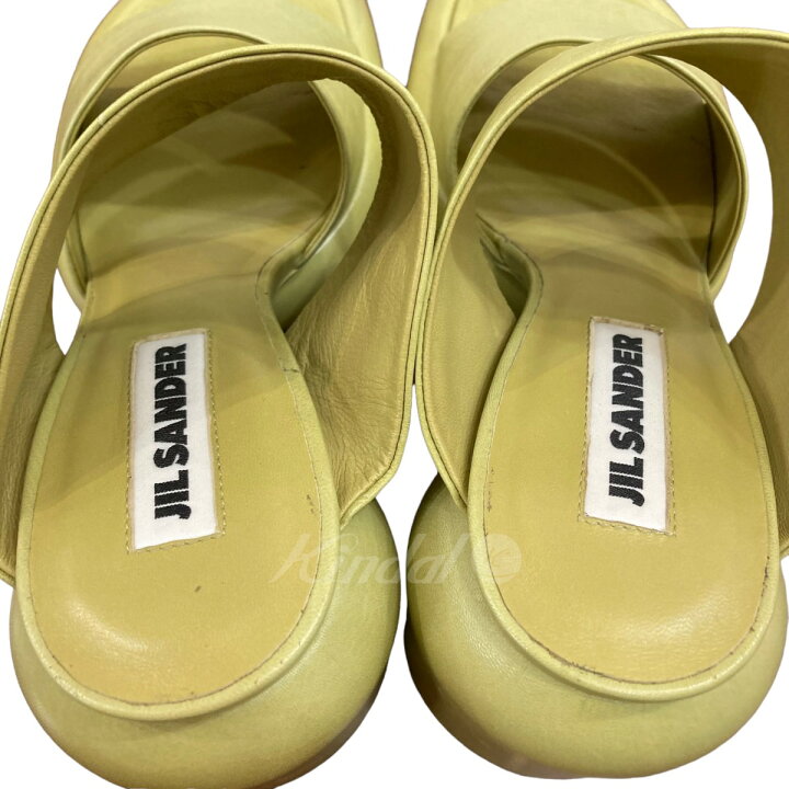 楽天市場】【中古】JIL SANDER22SS ブロックヒールレザーサンダル 