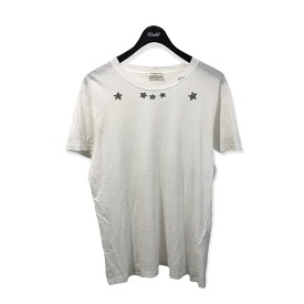 【中古】SAINT LAURENT PARIS　スタープリントTシャツ ホワイト サイズ：S 【110523】（サンローランパリ）