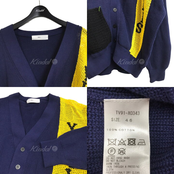楽天市場】【中古】TOGA VIRILISロゴリブカーディガン ネイビー サイズ 