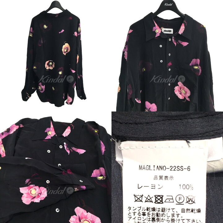 楽天市場】【中古】Magliaro 2022SS花柄ツイストシャツ ブラック 