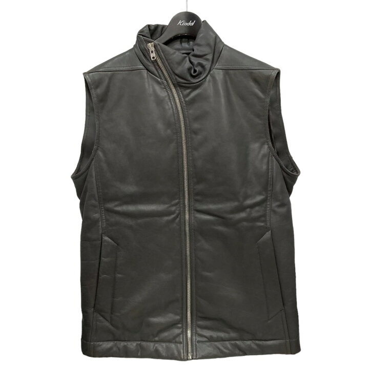 楽天市場】【中古】Rick Owens レザーノーカラーベスト グレー サイズ 