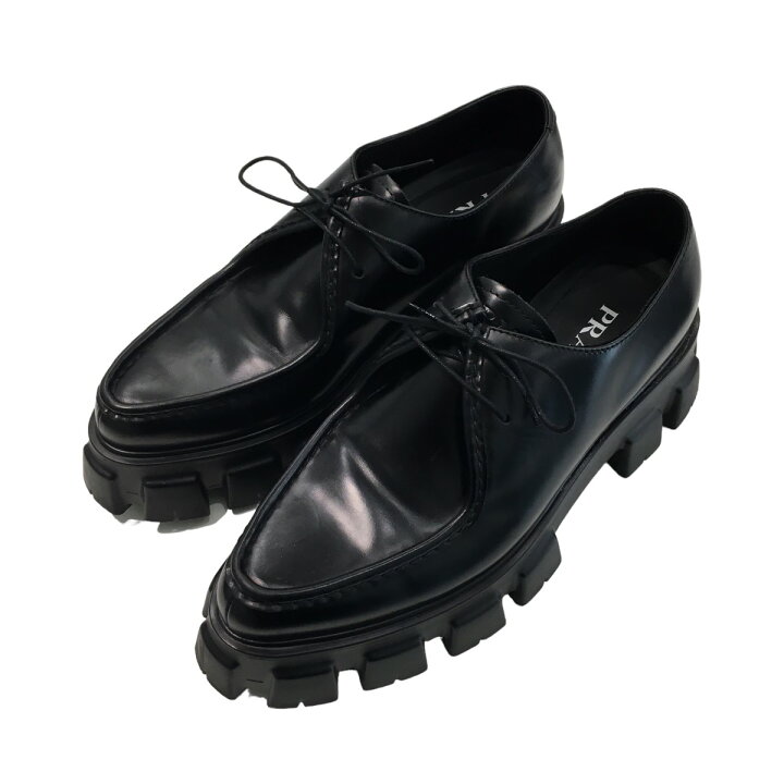 楽天市場】【中古】PRADAモノリス ブラッシュドレザー レースアップ 