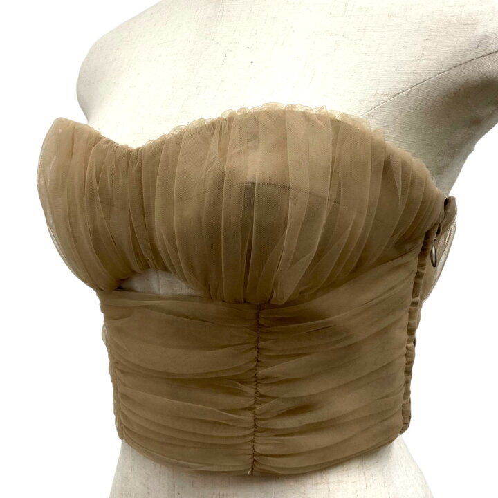 楽天市場】【中古】FETICO ｢Tulle Bustier｣チュールビスチェ ベージュ 