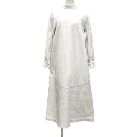 【中古】COSMIC WONDERFlower of life Sashiko work long dress 12CW17235-2 ライトグレー サイズ：0【価格見直し】