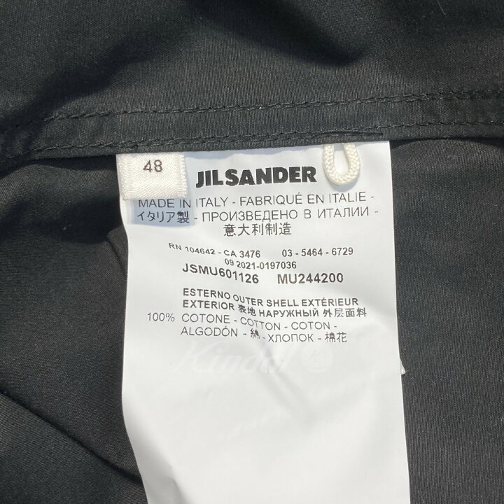 楽天市場】【中古】JIL SANDER 半袖ジップシャツ ブラック サイズ：48 