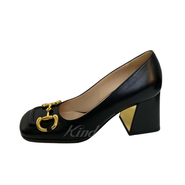 楽天市場】【中古】GUCCIホースビット付き ミッドヒールパンプス 