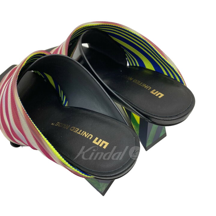楽天市場】【中古】UNITED NUDEヒールサンダル イエロー×ブラック 