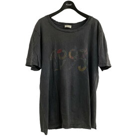 【中古】SAINT LAURENT PARIS　1993プリントTシャツ チャコールグレー サイズ：S 【190523】（サンローランパリ）