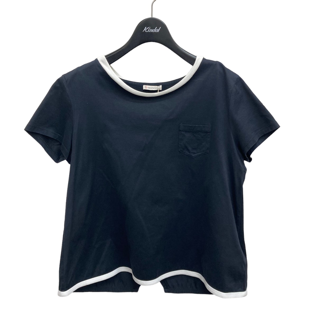 【中古】MONCLERMAGLIA GIROCOLLO ペプラムTシャツ C10938066900 ブラック サイズ：Ｍ【価格見直し】：ブランド古着のカインドオル