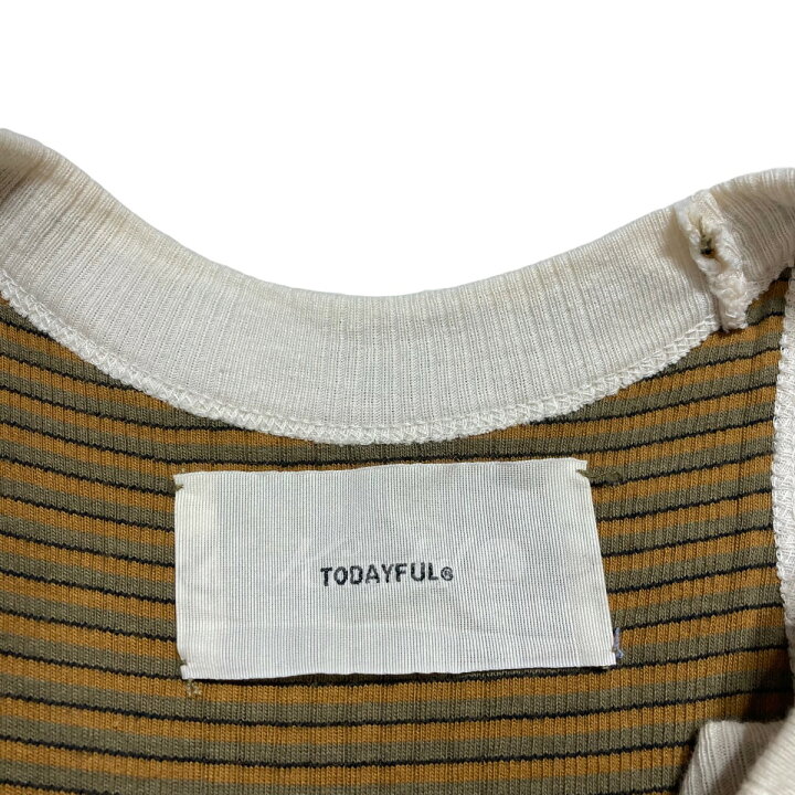 楽天市場】【中古】TODAYFUL Multiborder Rib Dress ブラウン×ホワイト 