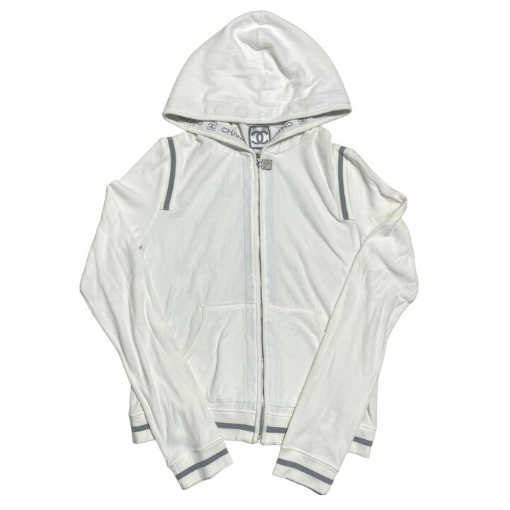 楽天市場】【中古】CHANELパーカー ホワイト サイズ：38【価格見直し 