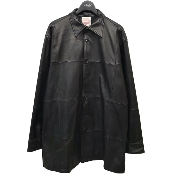 楽天市場】【中古】NICENESS22SS「WARD」レザーシャツ ブラック サイズ 