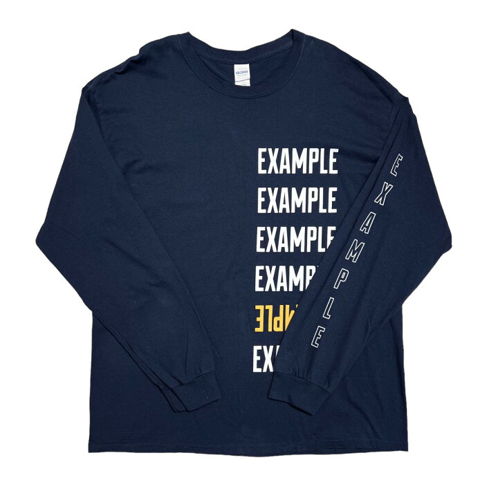 楽天市場】【中古】EXAMPLE袖ロゴプリントロンT 長袖Tシャツ ネイビー 