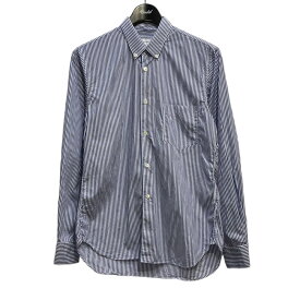 【中古】COMME des GARCONS SHIRT foreverストライプBDシャツ ブルー サイズ：S【価格見直し】