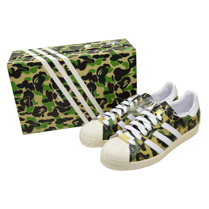 楽天市場】【中古】A BATHING APE × adidas SUPERSTAR 80s BAPE 