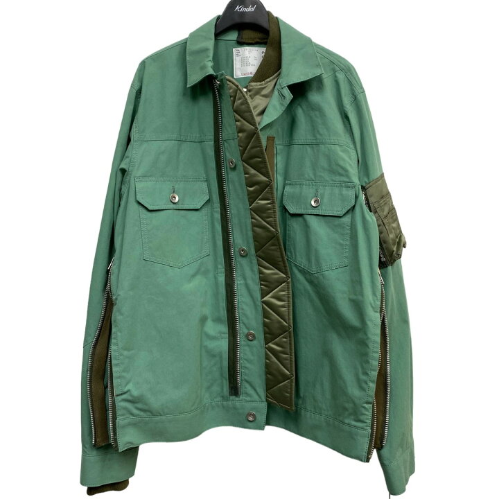 楽天市場】【中古】sacai 21SS Oxford Blouson Cotton Nylon MA-1 