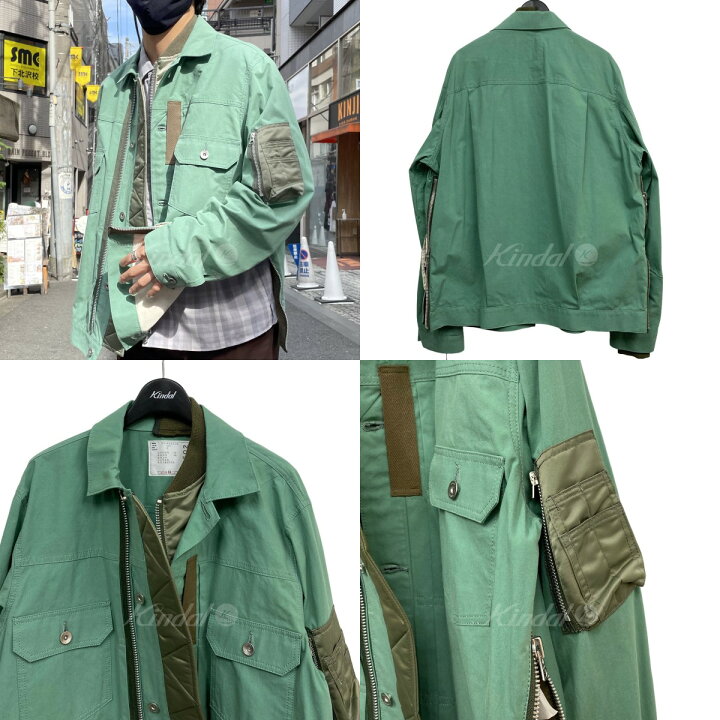 楽天市場】【中古】sacai 21SS Oxford Blouson Cotton Nylon MA-1 