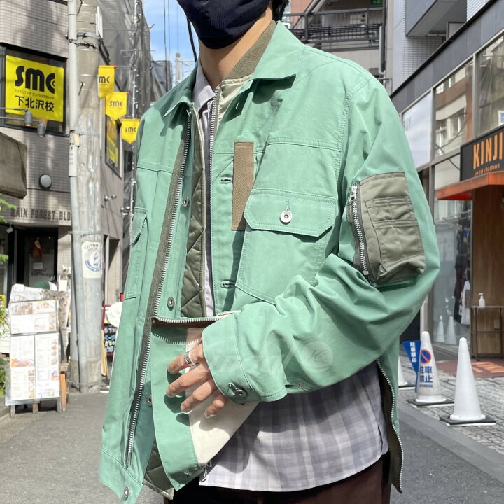 楽天市場】【中古】sacai 21SS Oxford Blouson Cotton Nylon MA-1 
