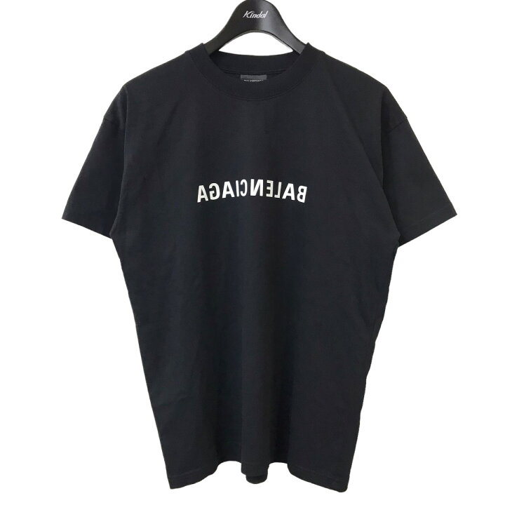 楽天市場】【中古】BALENCIAGA 反転ロゴプリントTシャツ ブラック 