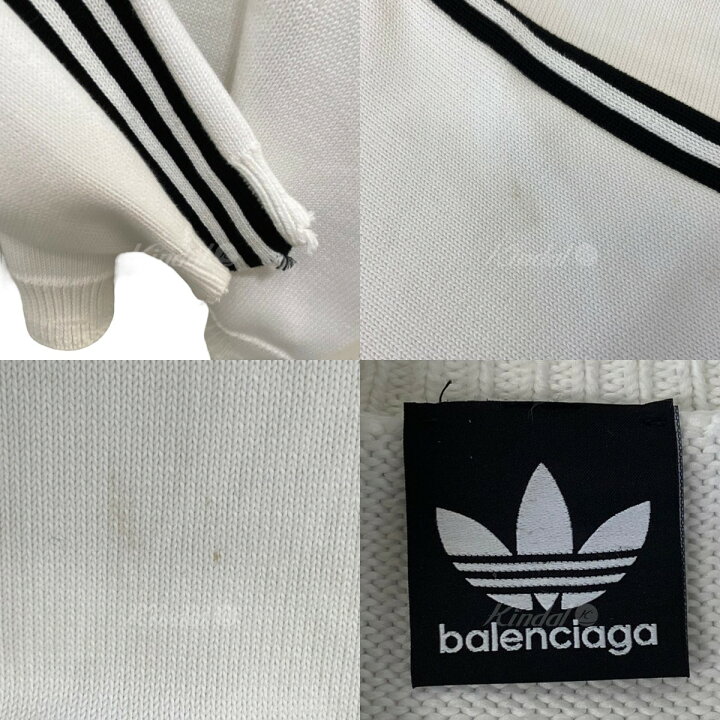 楽天市場】【中古】BALENCIAGA×adidasニットセーター ホワイト サイズ 