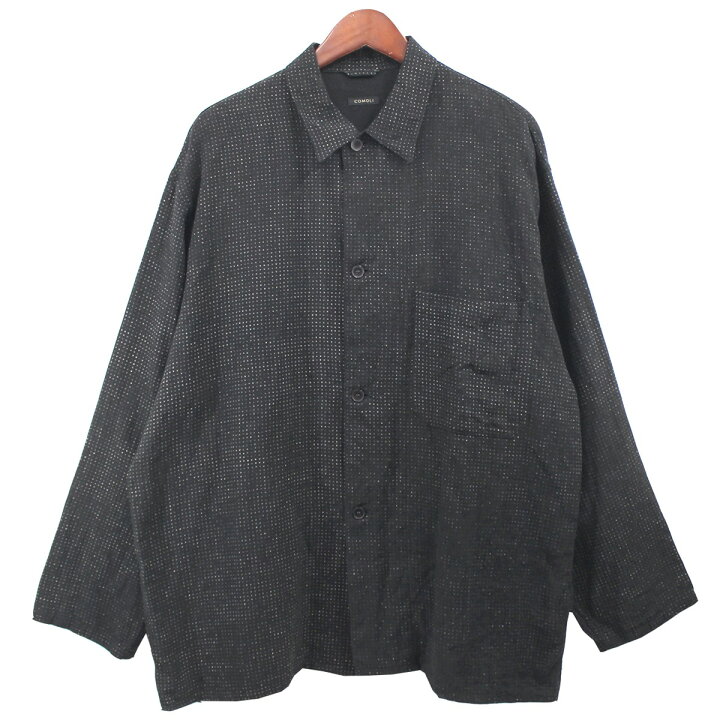 楽天市場】【中古】COMOLI 23SS リネンドット シャツジャケット ドット  