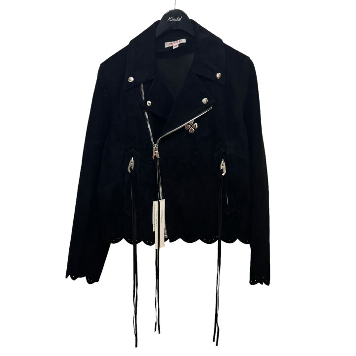 楽天市場】【中古】MASU SCALLOP LEATHER JACKET スエードライダース 